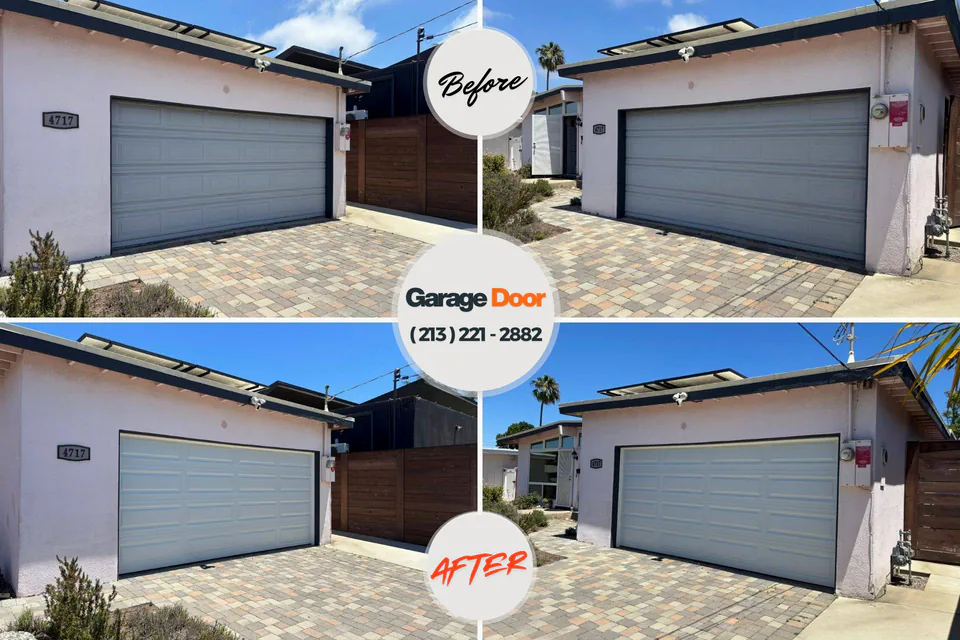 Before and after: garage door repair North Miami, FL